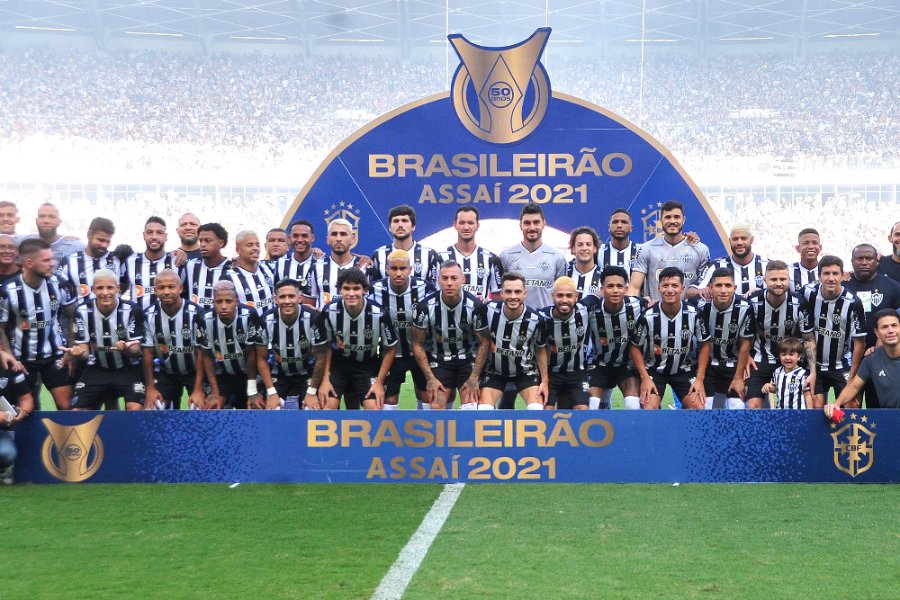 Elenco do Atlético campeão do Brasileiro de 2021 (foto: Ramon Lisboa/EM/DA.Press)