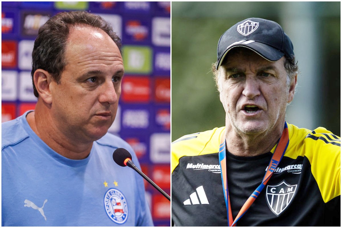 Ceni e Cuca medirão forças em Bahia x Atlético (foto: Divulgação/Bahia e Pedro Souza/Atlético)