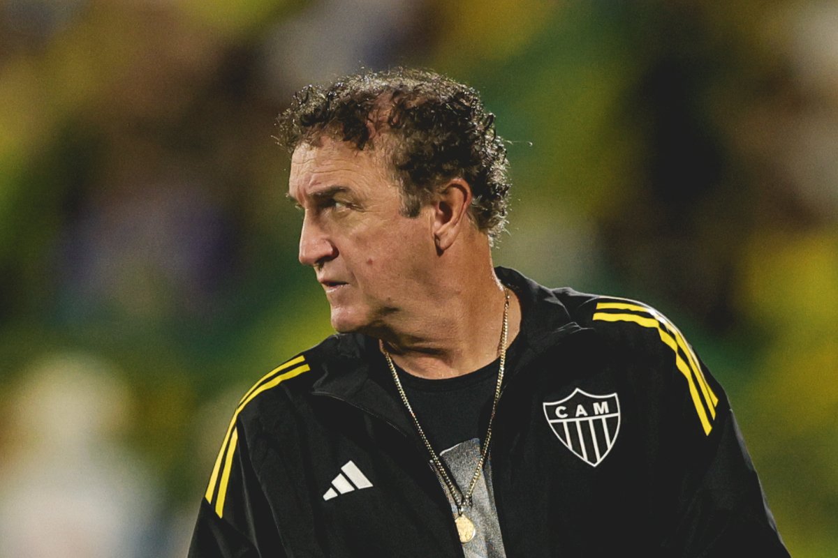 Cuca durante Bucaramanga x Atlético (foto: Pedro Souza/Atlético)