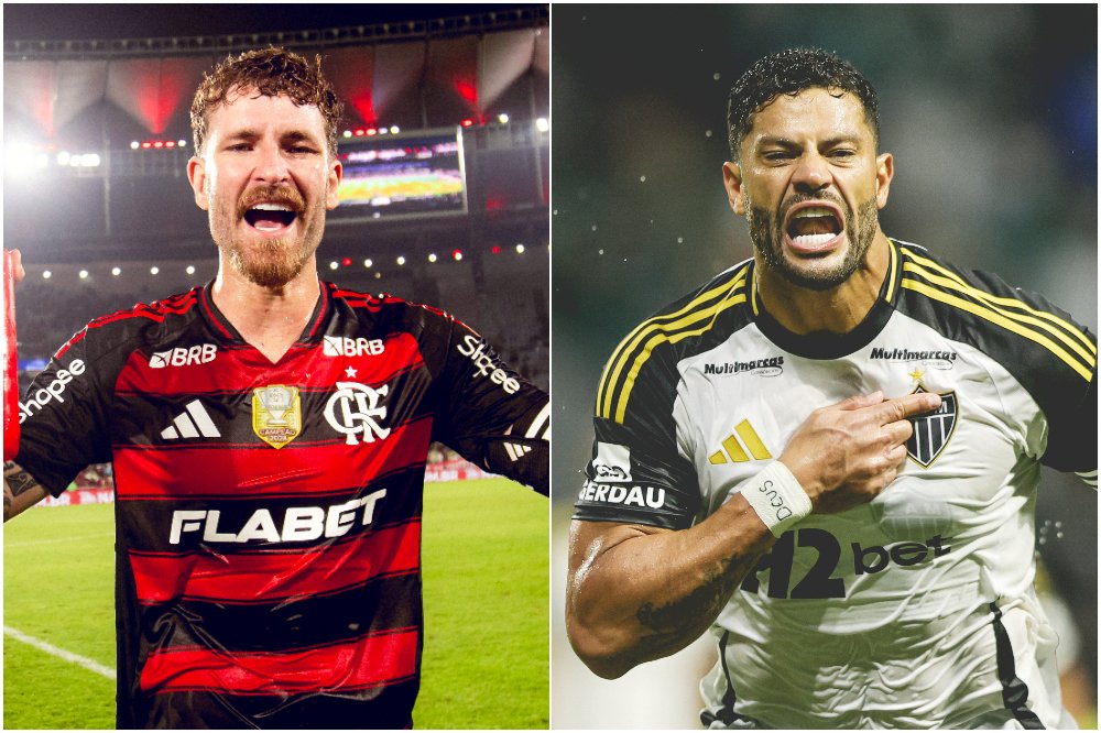 Flamengo e Atlético medirão forças nas oitavas de final da Copa do Brasil (foto: Montagem com imagens de Adriano Fontes/Flamengo e Pedro Souza/Atlético)