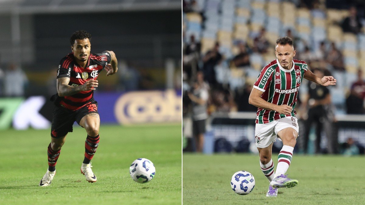 Flamengo e Fluminense se enfrentam neste domingo (20/7) (foto: Gilvan de Souza/Flamengo e Lucas Merçon/Fuminense)