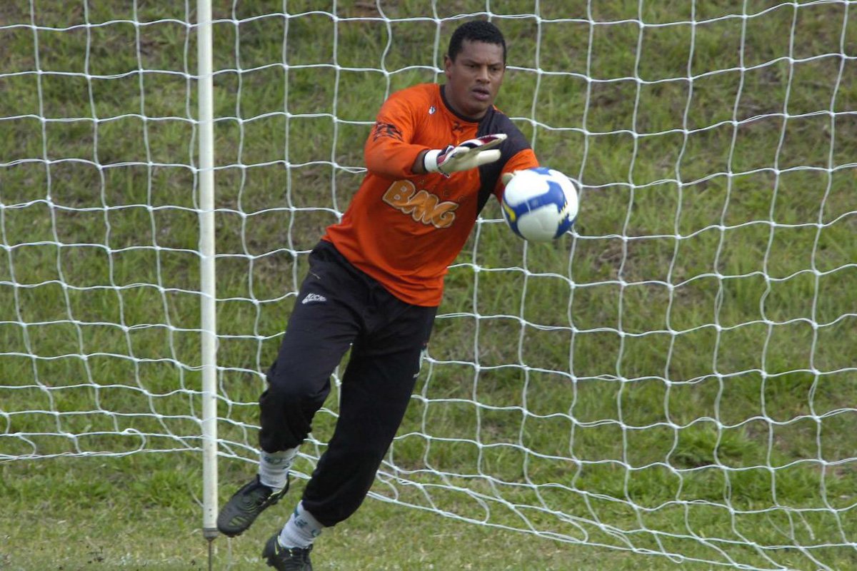 Flávio em treino no América na temporada 2008 (foto: Jorge Gontijo/EM/D.A Press - 03/07/2008)
