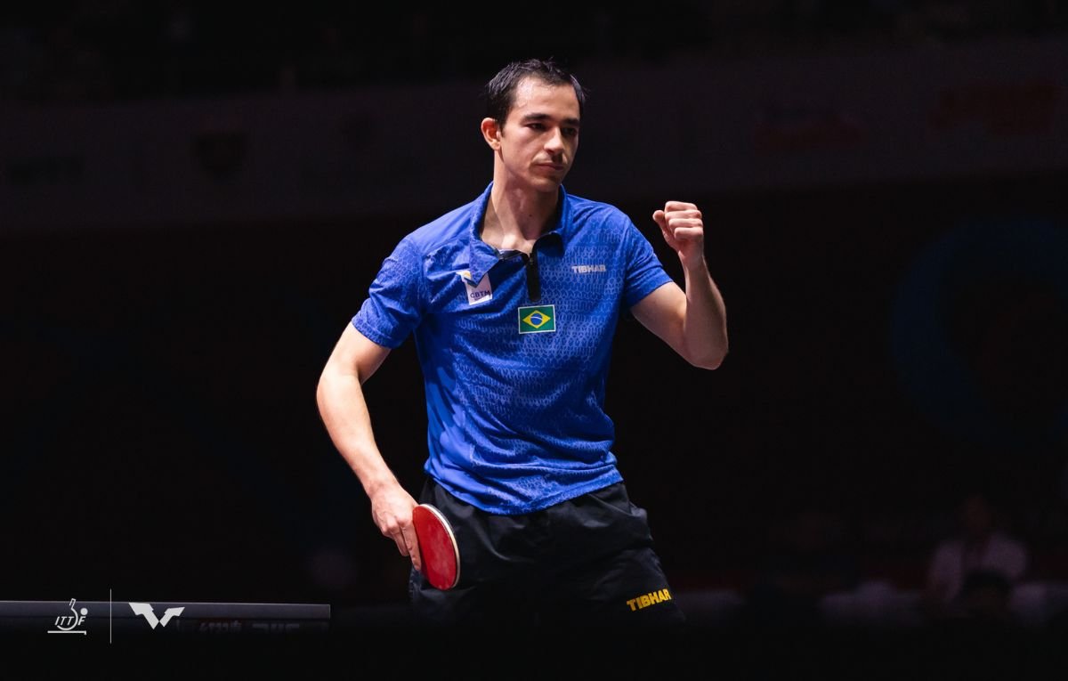 Hugo Calderano, mesa-tenista brasileiro (foto: Divulgação/ITTF)