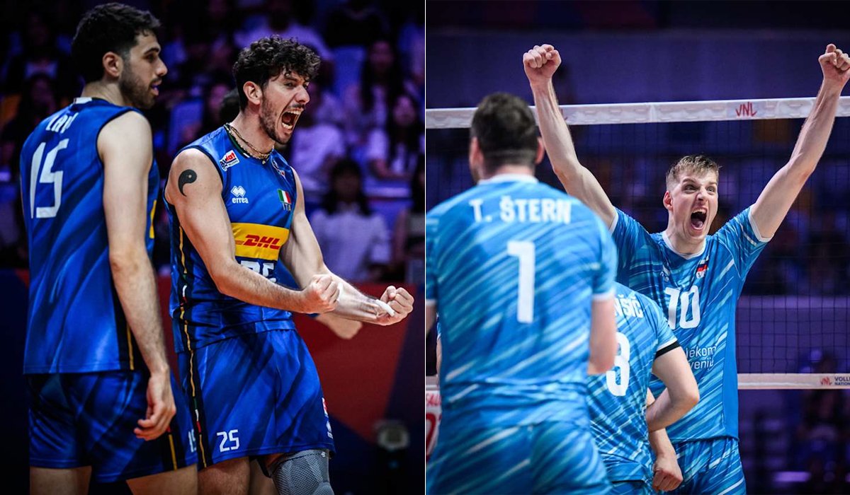 Itália e Eslovênia, semifinalistas da Liga das Nações (foto: FIVB)