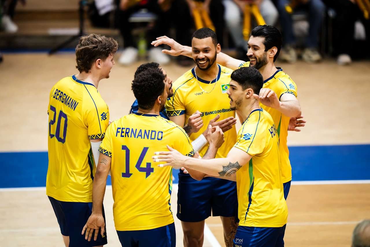 Seleção Brasileira Masculina de Vôlei (foto: Divulgação/VNL)