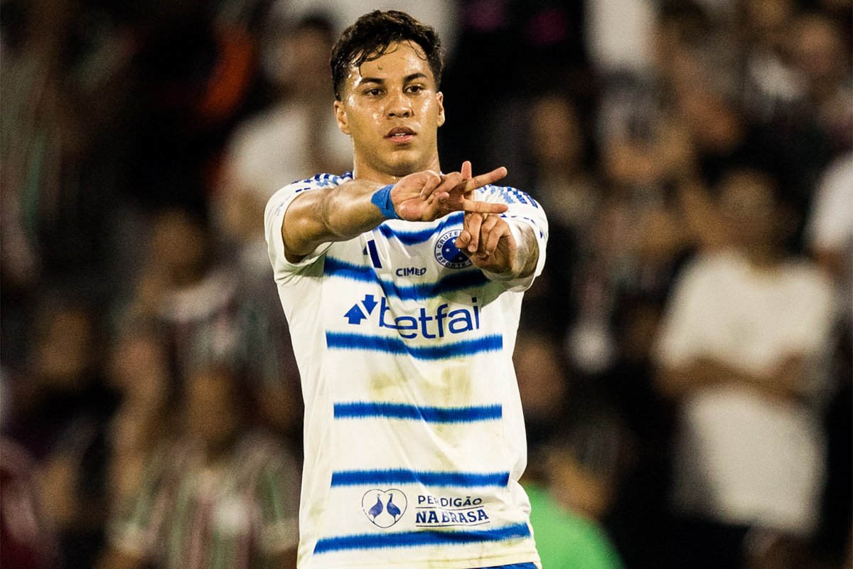 Kaio Jorge balançou a rede pelo Cruzeiro contra o Fluminense - (foto: Rodrigo Ferreira /Cruzeiro)