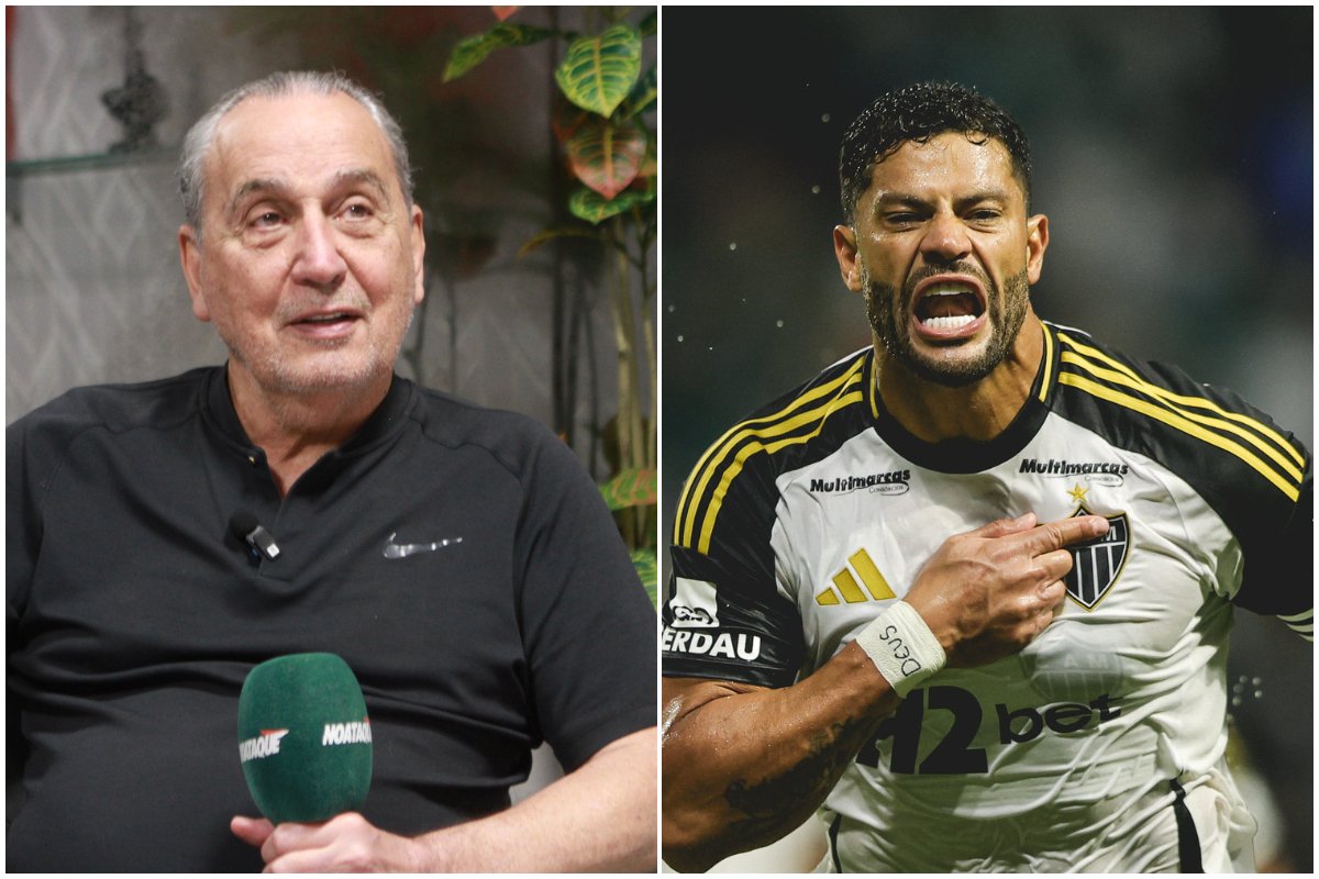 Nelinho rasgou elogios a Hulk (foto: Edesio Ferreira/EM/DA.Press e Pedro Souza/Atlético)