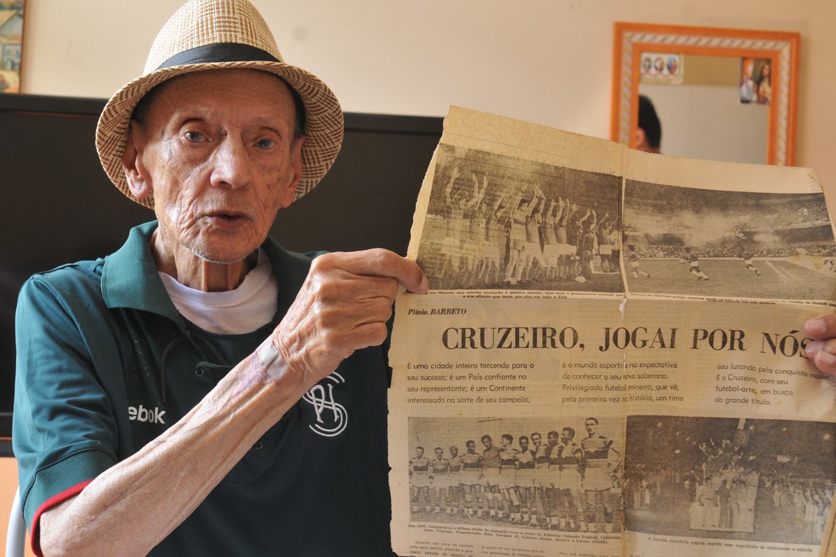 Nogueirinha relembrou histórias pelo Cruzeiro em entrevista ao jornal Estado de Minas, em janeiro de 2017 - (foto: Jair Amaral/EM/D.A Press)