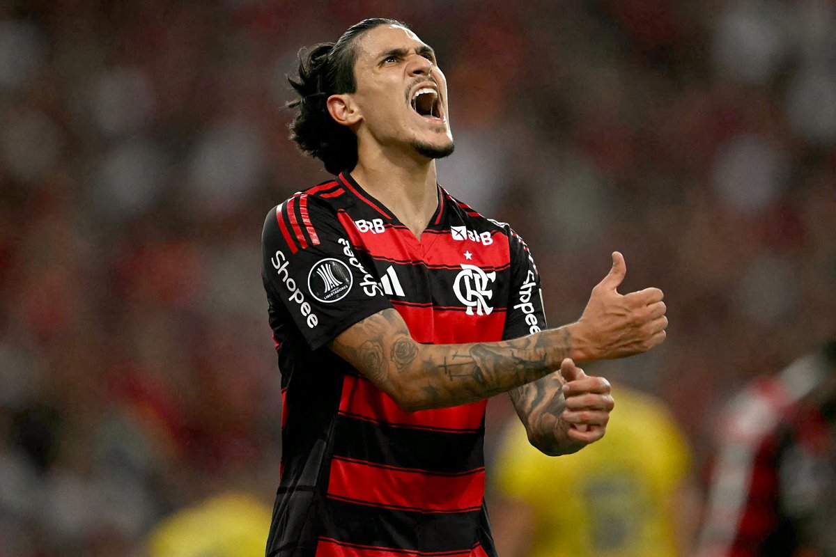 Pedro, atacante do Flamengo (foto: MAURO PIMENTEL/AFP)