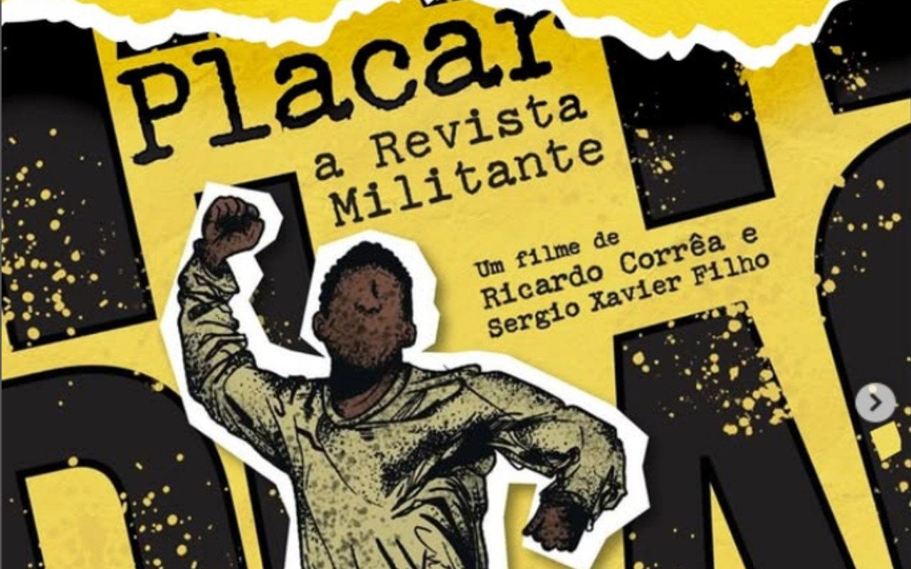 Imagem com fundo amarelo e um desenho de Pelé comemorando gol (foto: Reprodução)