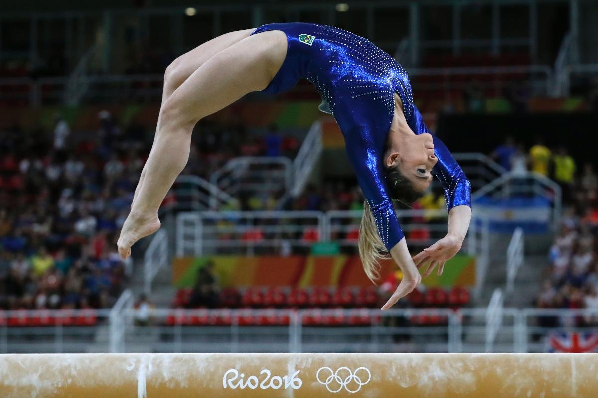 Daniele Hypólito em ação nos Jogos Olímpicos do Rio, em 2016 (foto: AFP / Thomas COEX)