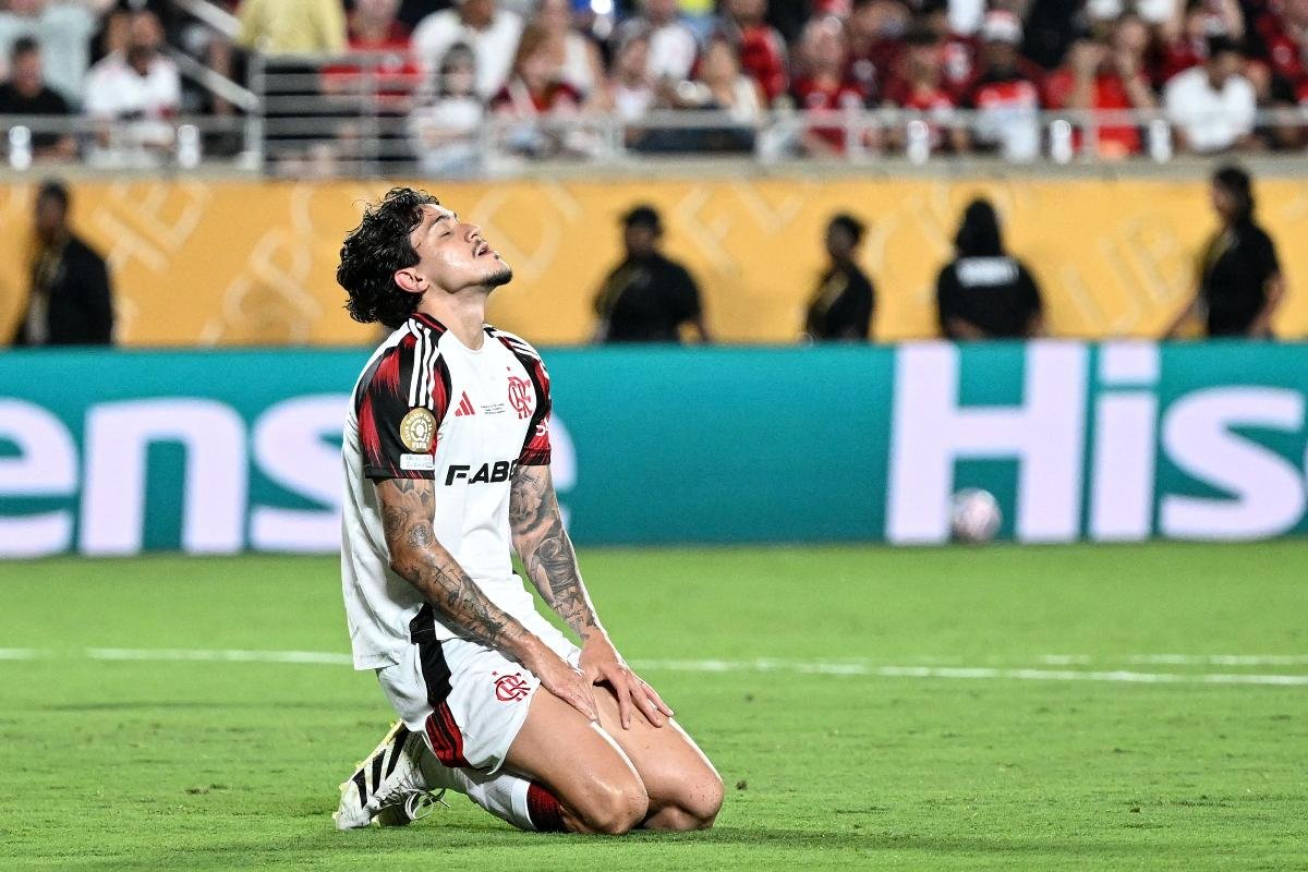 Pedro, atacante do Flamengo (foto: PATRICIA DE MELO MOREIRA / AFP)