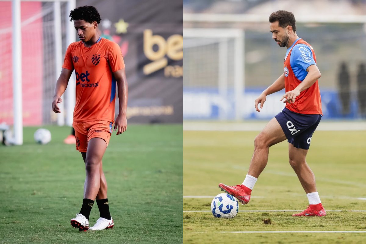 Sport e Bahia se preparam para o duelo pela Série A (foto: Divulgação/Sport e Bahia)