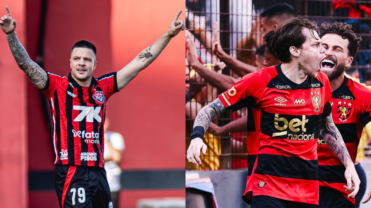 Vitória e Sport se enfrentam pelo Brasileiro (foto: Victor Ferreira/Vitória e Paulo Paiva/Sport)