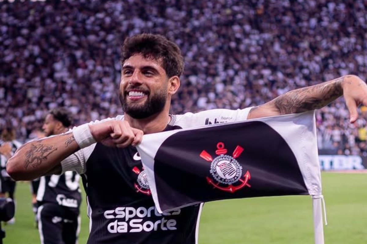 Yuri Alberto comemora gol pelo Corinthians (foto: Divulgação/Corinthians)