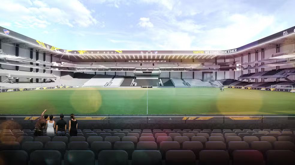 Imagens da nova arena do Santos