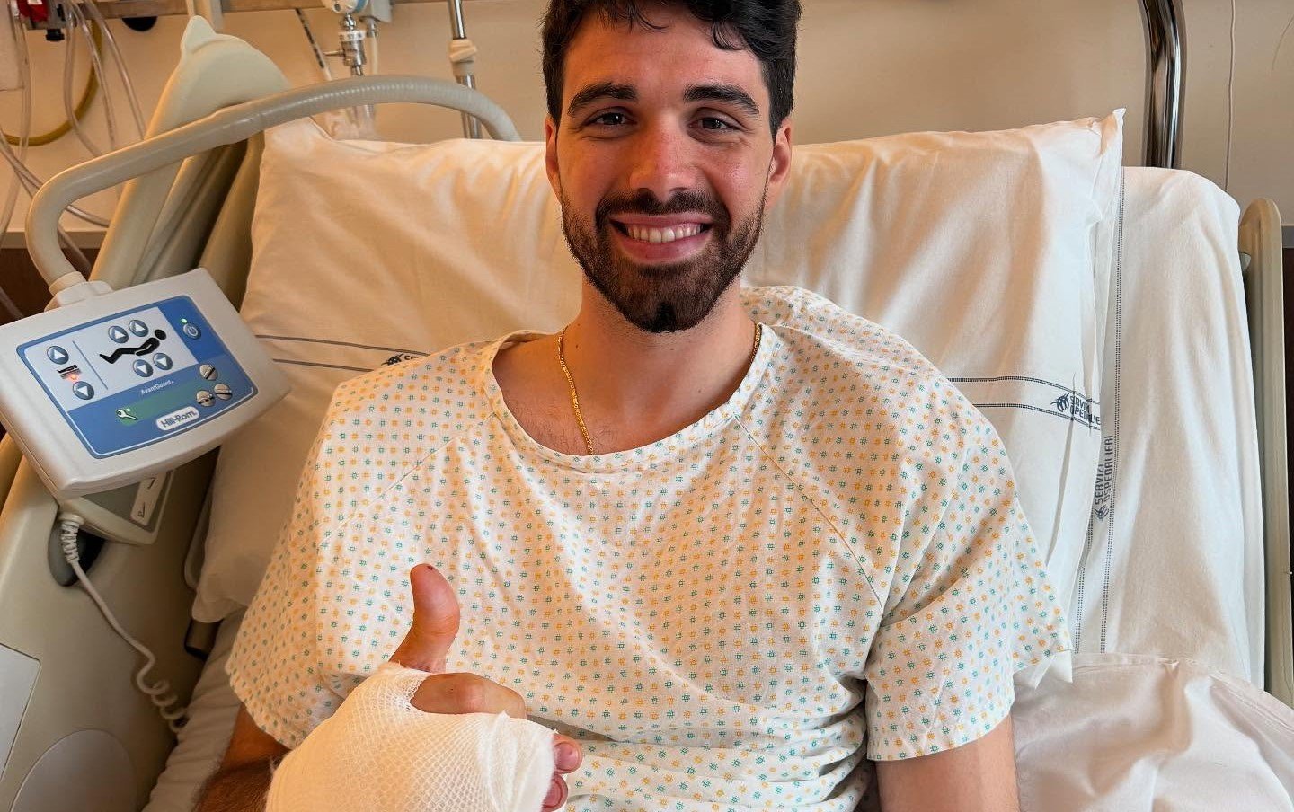 Daniele Lavia em recuperação após cirurgia - (foto: Reprodução/Instagram)