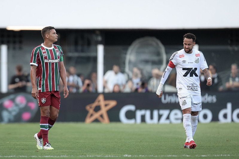 Thiago Silva e Neymar (foto: Marcelo Gonçalves/Fluminense)
