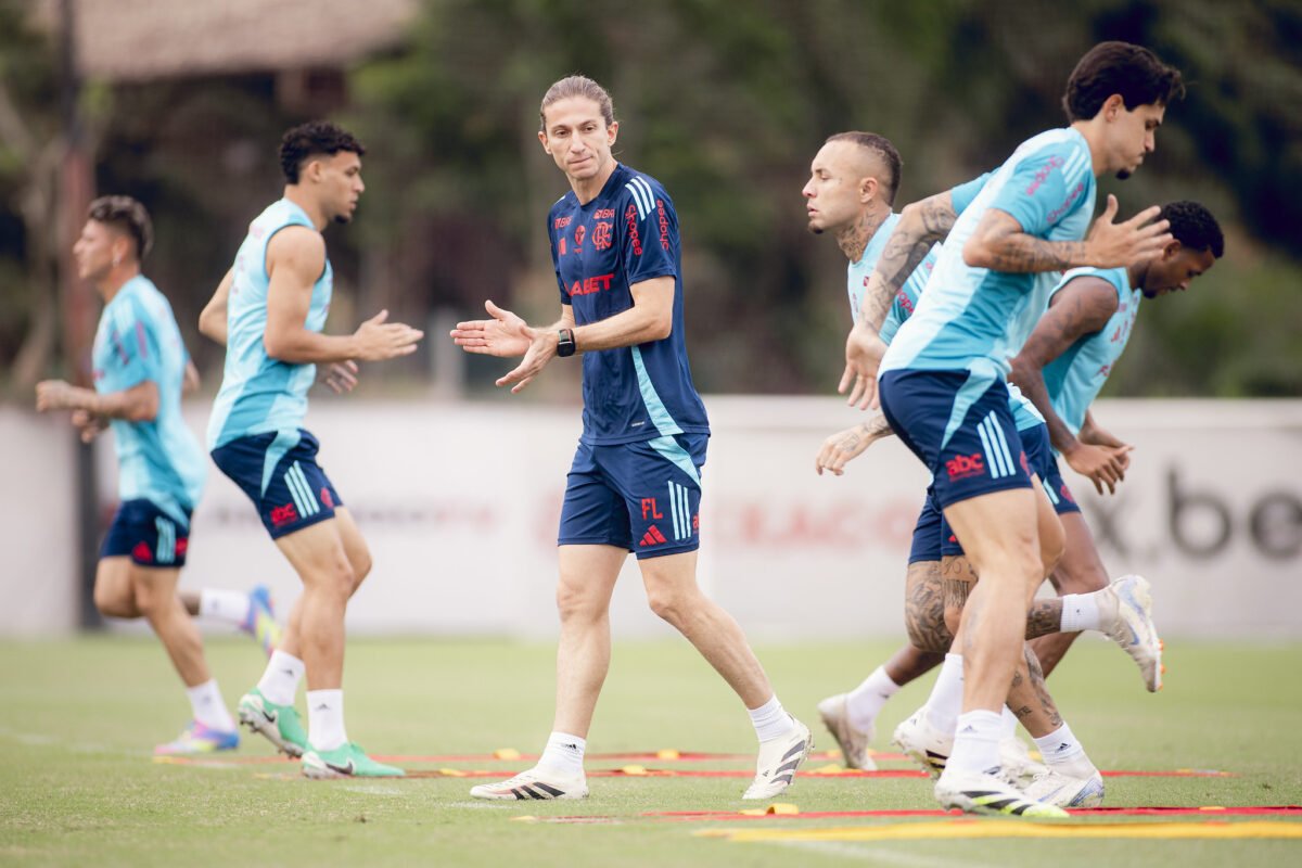 Flamengo iniciou treinos visando decisão contra o Atlético (foto: Adriano Fontes/Flamengo)