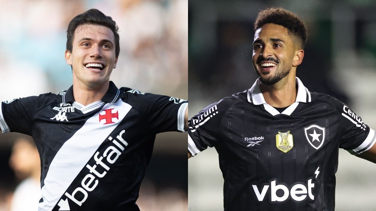 Lucas Piton, do Vasco, e Chris Ramos, do Botafogo (foto: Matheus Lima/Vasco e Vitor Silva/Botafogo)