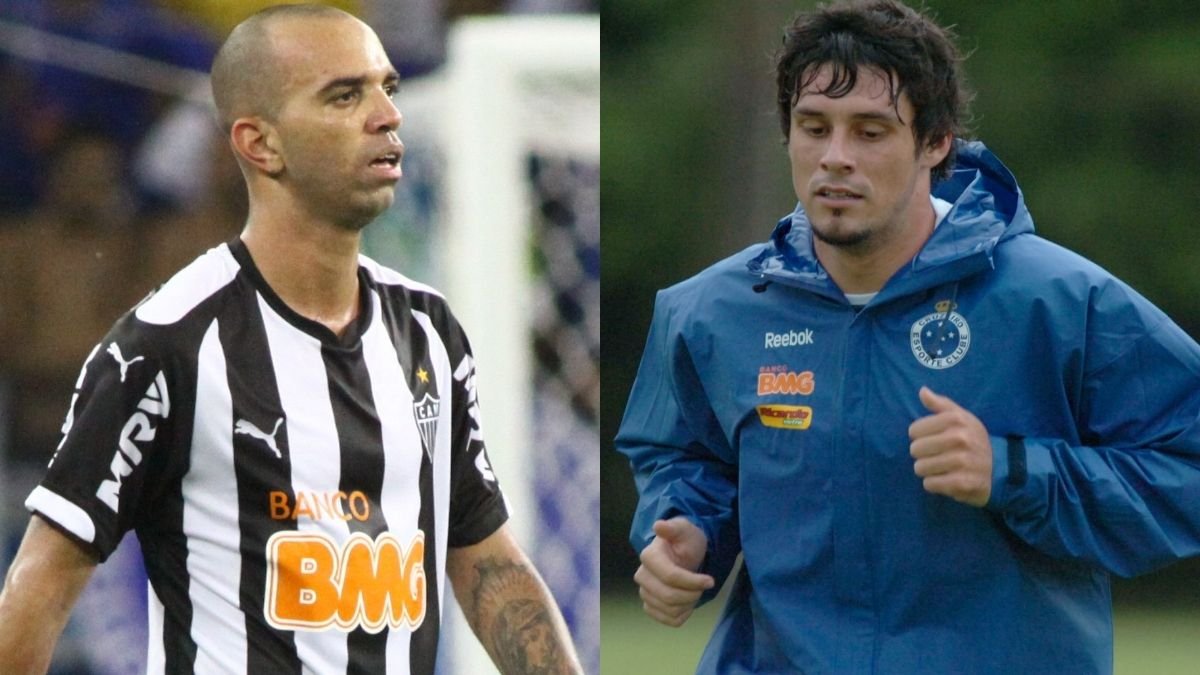 Diego Tardelli, ídolo do Atlético, e Fabrício, ídolo do Cruzeiro (foto: Rodrigo Clemente/EM/D.A Press e Jorge Gontijo/EM/D.A Press)