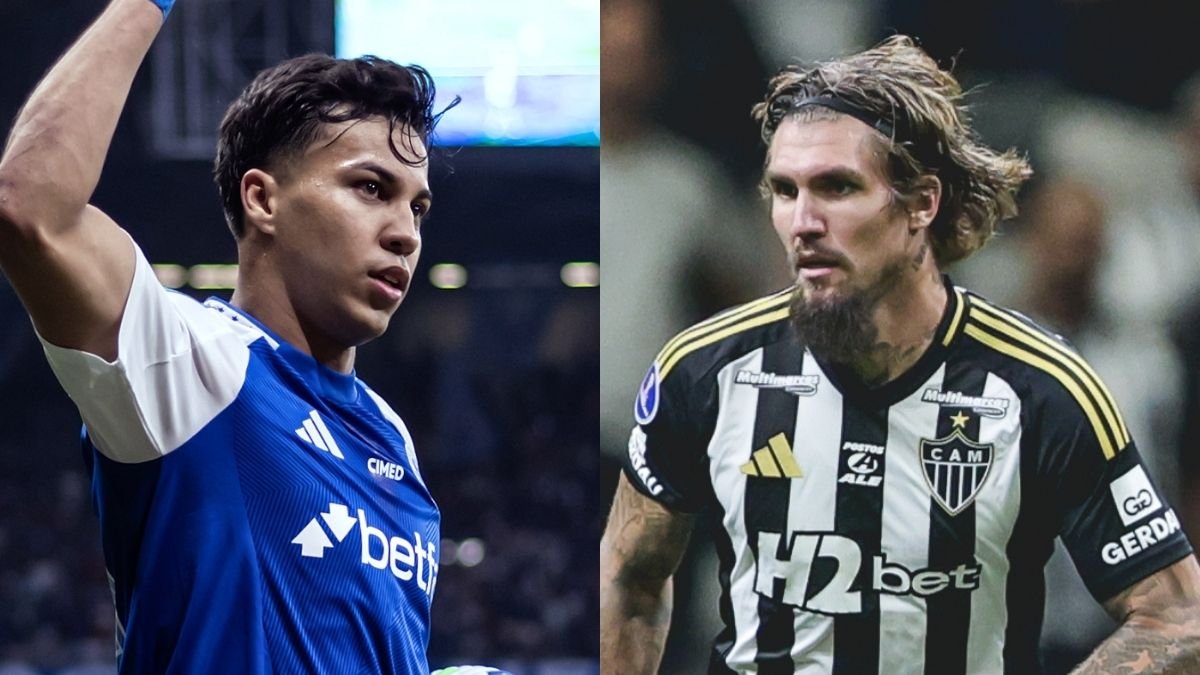 Kaio Jorge, do Cruzeiro, e Lyanco, do Atlético (foto: Gustavo Aleixo/Cruzeiro e Divulgação/Atlético)