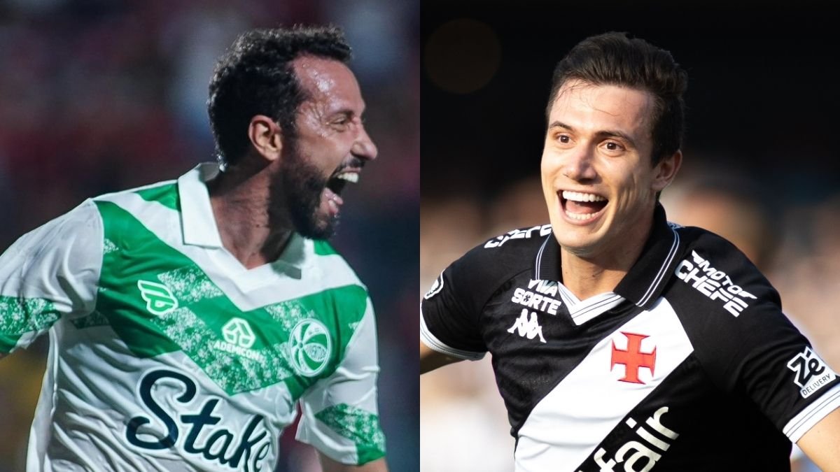 Nenê, do Juventude, e Lucas Piton, do Vasco (foto: Fernando Alves/ECJ e Matheus Lima/Vasco)