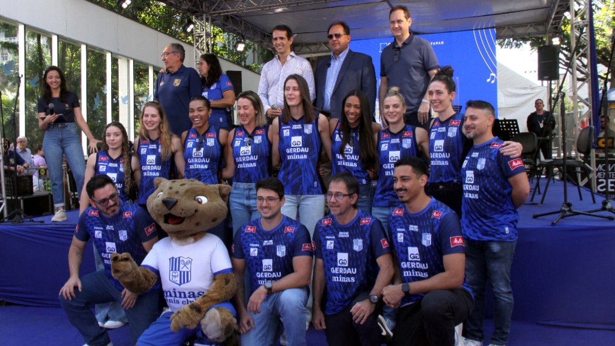 Time feminino de vôlei do Minas para a temporada 2025/26 (foto: Jair Amaral/EM/D.A Press)