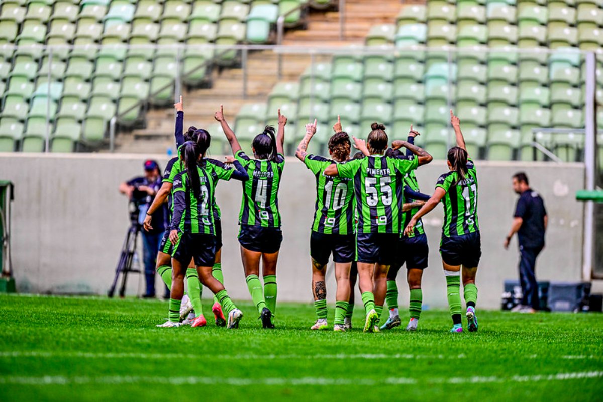 América eliminou o Santos na terceira fase da Copa do Brasil feminina (foto: Mourão Panda/América)