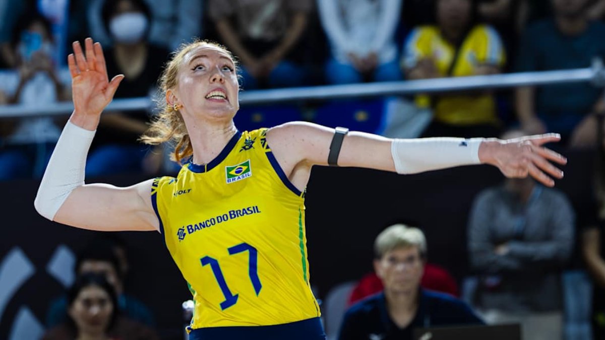 Júlia Bergmann, ponteira da Seleção Brasileira Feminina de Vôlei (foto: Divulgação / FIVB)