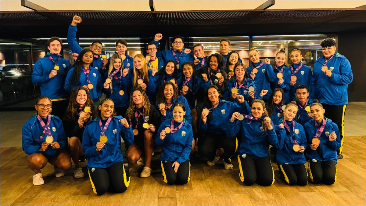 Medalhistas do Brasil no Pan-Americano Júnior de Assunção (foto: Divulgação Time Brasil)