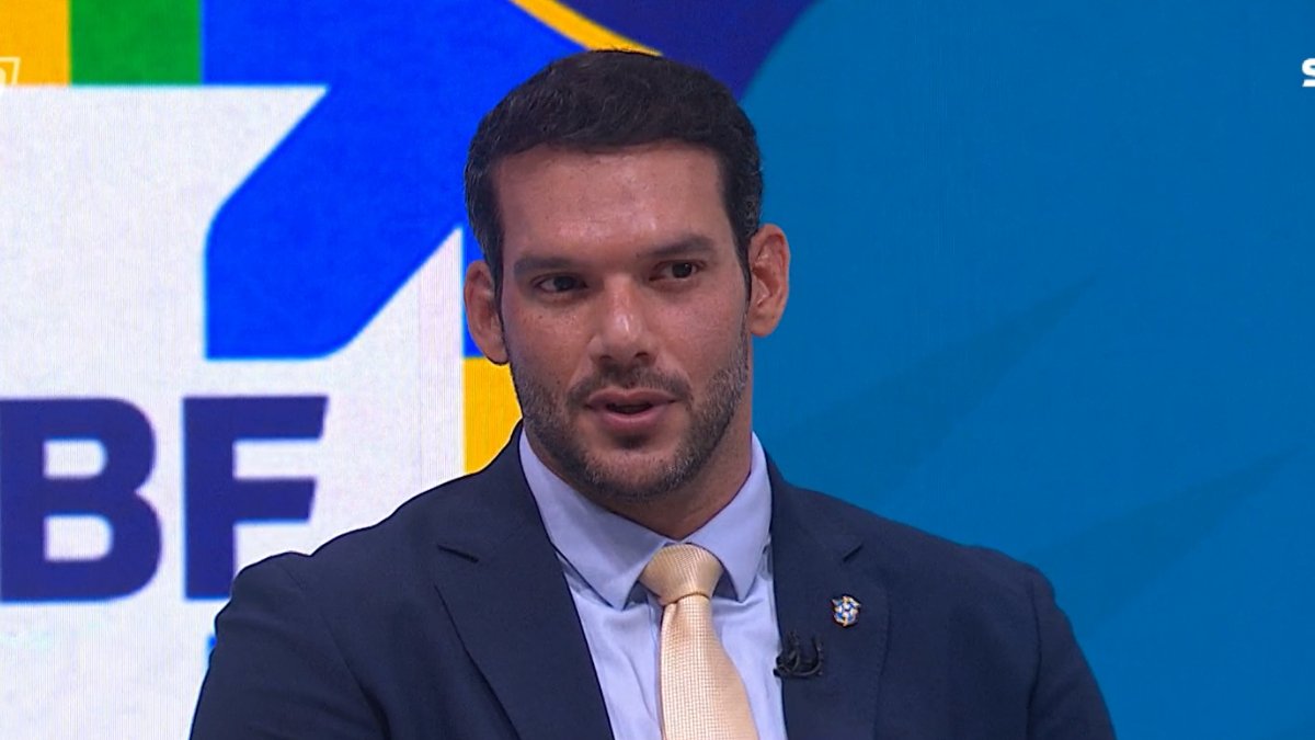 Samir Xaud, presidente da CBF (foto: Reprodução SporTV)