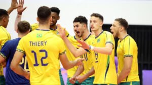 Jogadores da Seleção Brasileira Sub-23 Masculina de Vôlei no Pan-Americano Júnior - Crédito: 