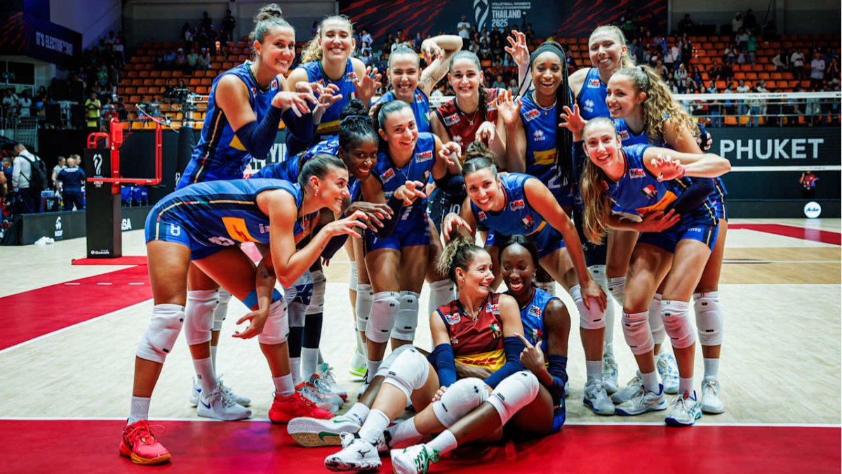 Jogadoras da Itália no Mundial Feminino de Vôlei (foto: FIVB/Divulgação)