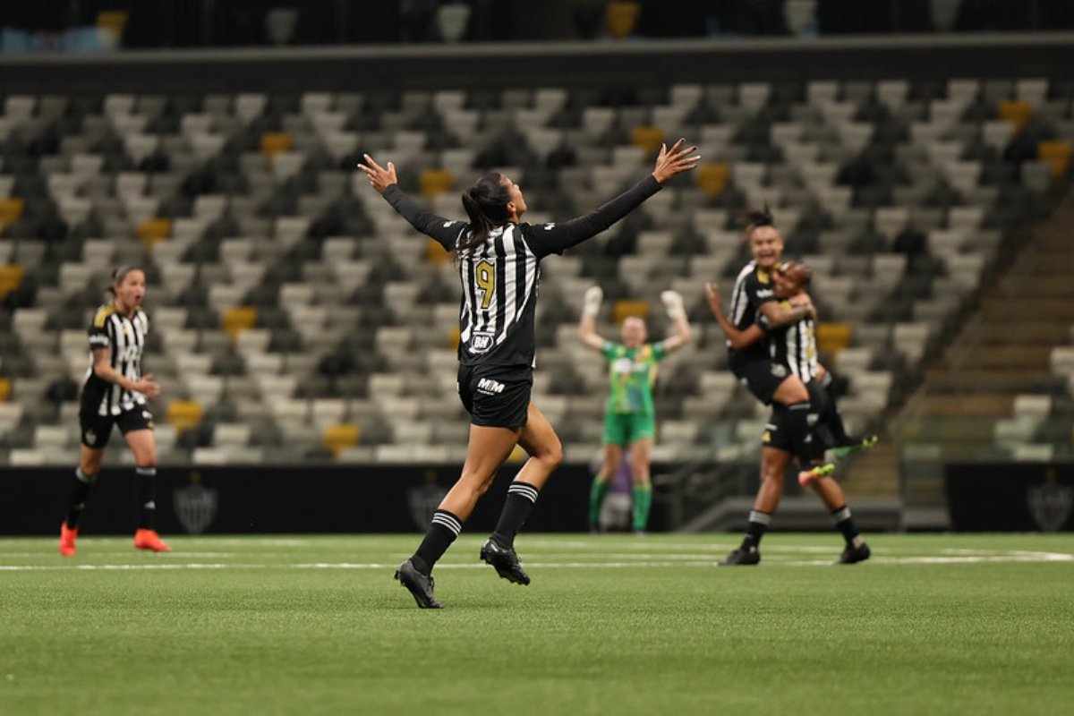 Atlético venceu o Santos em jogo de ida pela semifinal do Brasileiro A2 Feminino (foto: Daniela Veiga / Atlético)