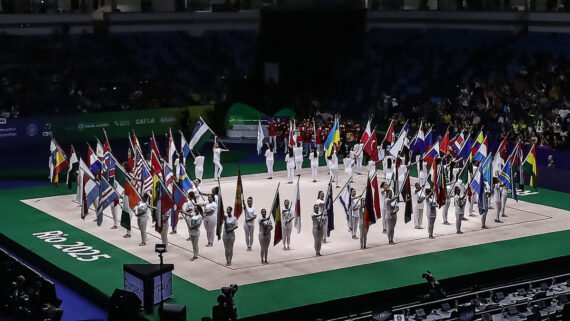 Mundial de Ginástica Rítmica está sendo disputado no Rio de Janeiro (foto: Divulgação Confederação Brasileira de Ginástica)