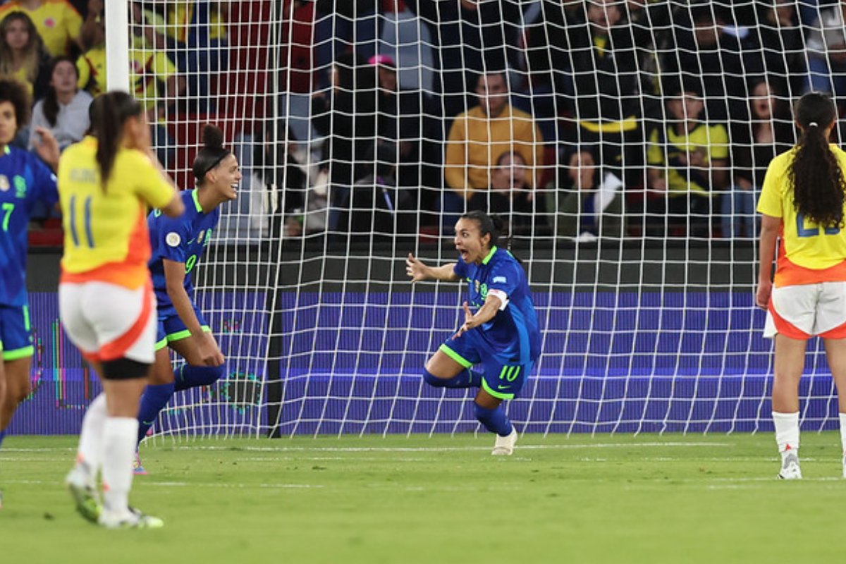 Marta fez dois gols na final da Copa América Feminina (foto: Lívia Villas Boas / CBF)