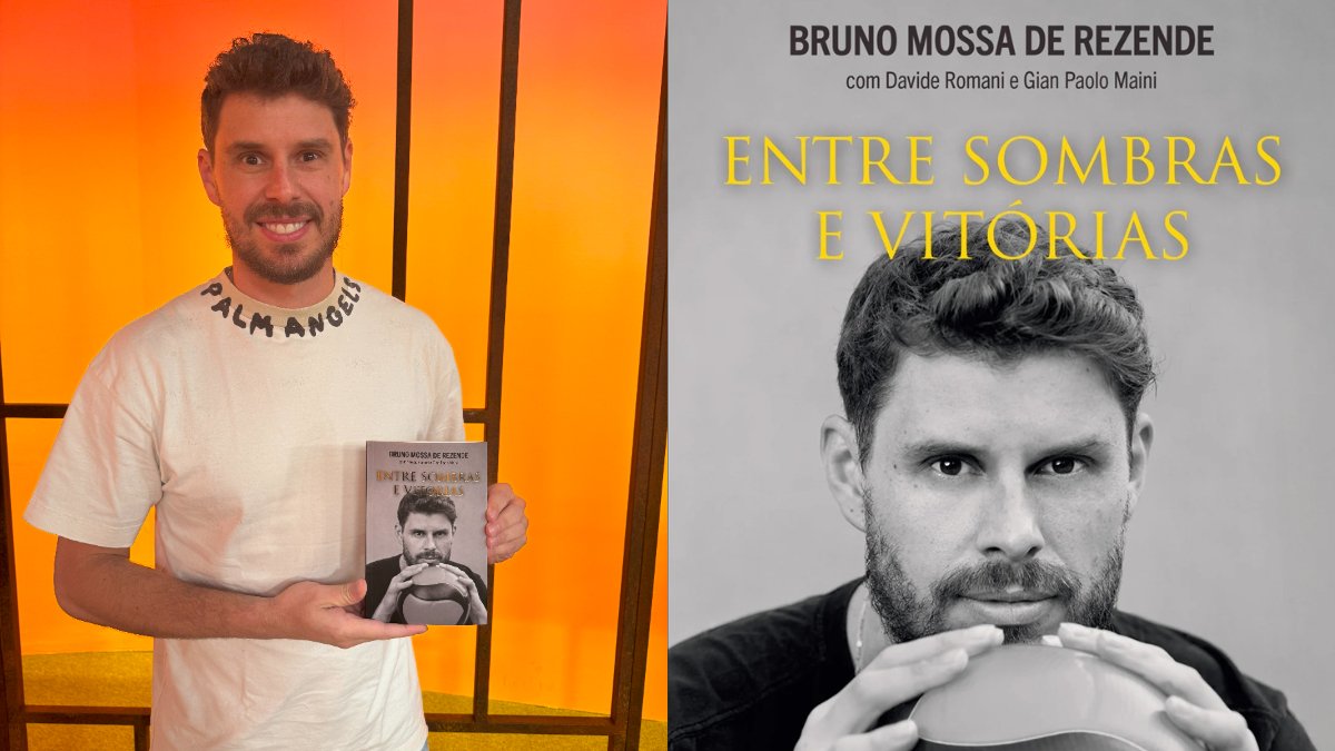 Bruninho com a biografia 