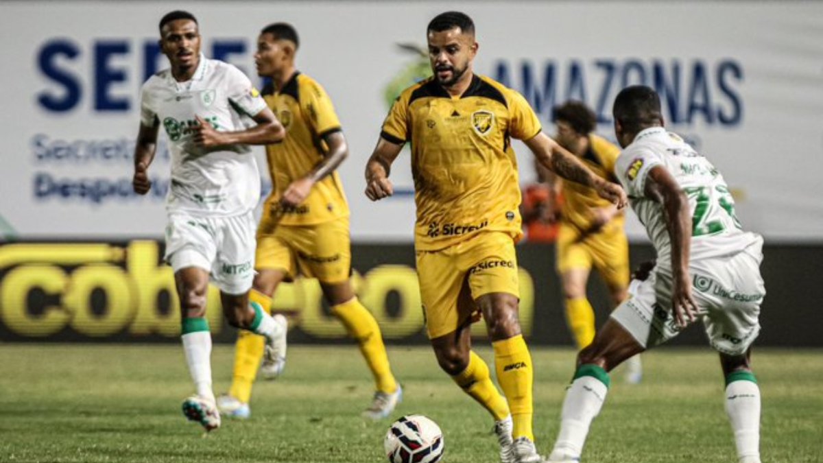 Jogo entre Amazonas e América pela Série B do Brasileiro (foto: Reprodução Twitter do Amazonas)