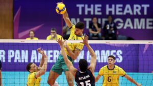 Jogo de vôlei do Brasil no Pan-Americano Júnior - Crédito: 