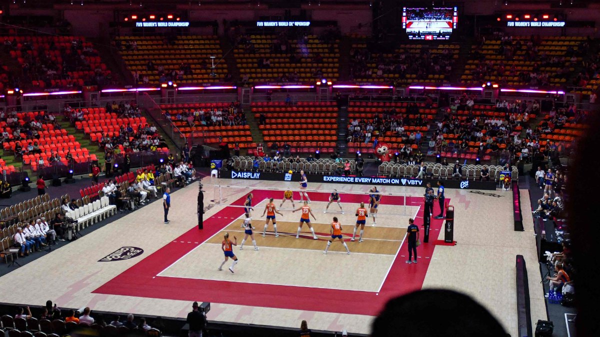 Huamark Indoor Stadium em Bangkok, na Tailândia, sede da fase final do Mundial Feminino de Vôlei (foto: Amaury PAUL / AFP)