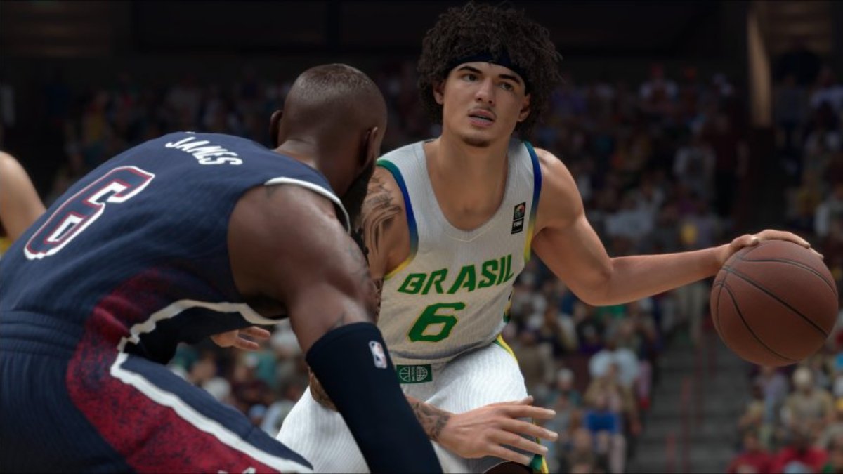 Seleção Brasileira de Basquete no NBA2K26 (foto: Divulgação)