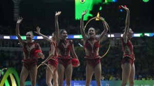 Apresentação do Brasil no Mundial de Ginástica Rítmica de 2025 - Crédito: 