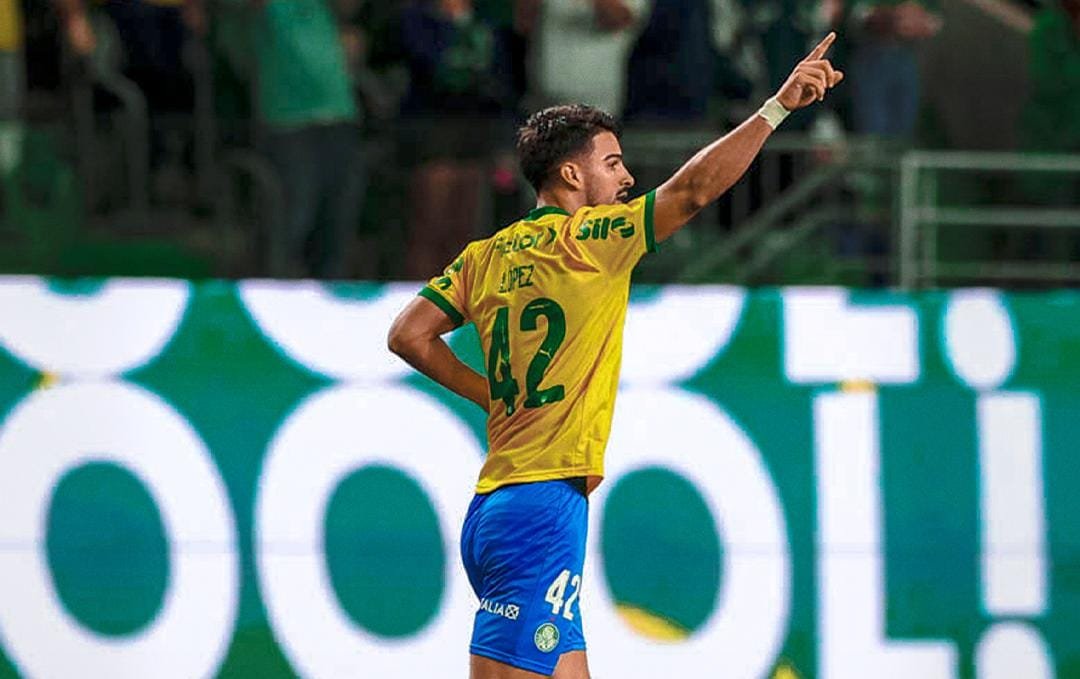 Flaco López fez dois gols para o Palmeiras contra o Sport (foto: Divulgação/Palmeiras)