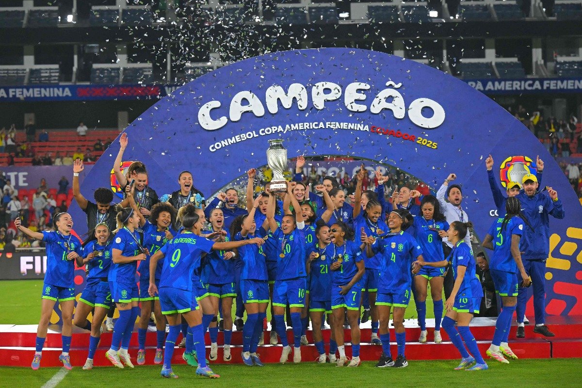 Brasil foi campeão da Copa América Feminina (foto: Rodrigo BUENDIA / AFP)