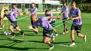 América em treino no CT Lanna Drumond - Crédito: 