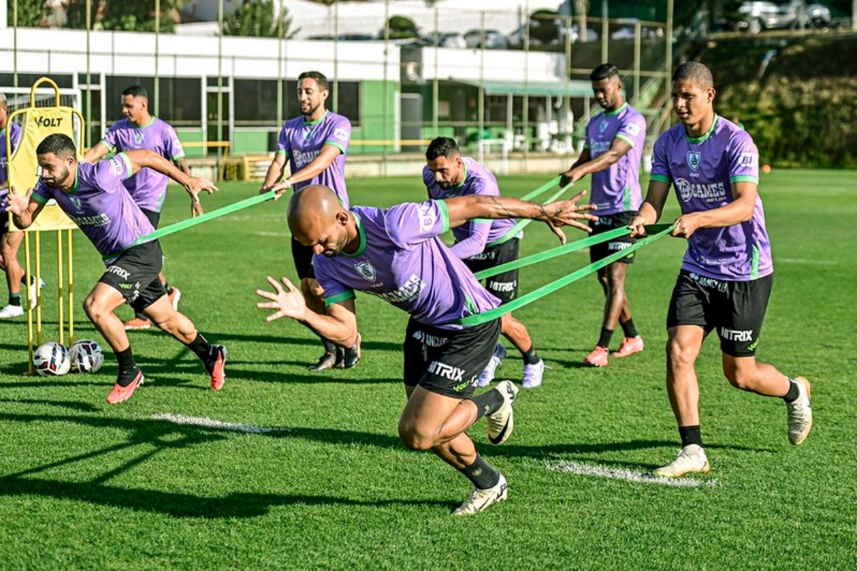 América em treino no CT Lanna Drumond (foto: Mourão Panda/América)