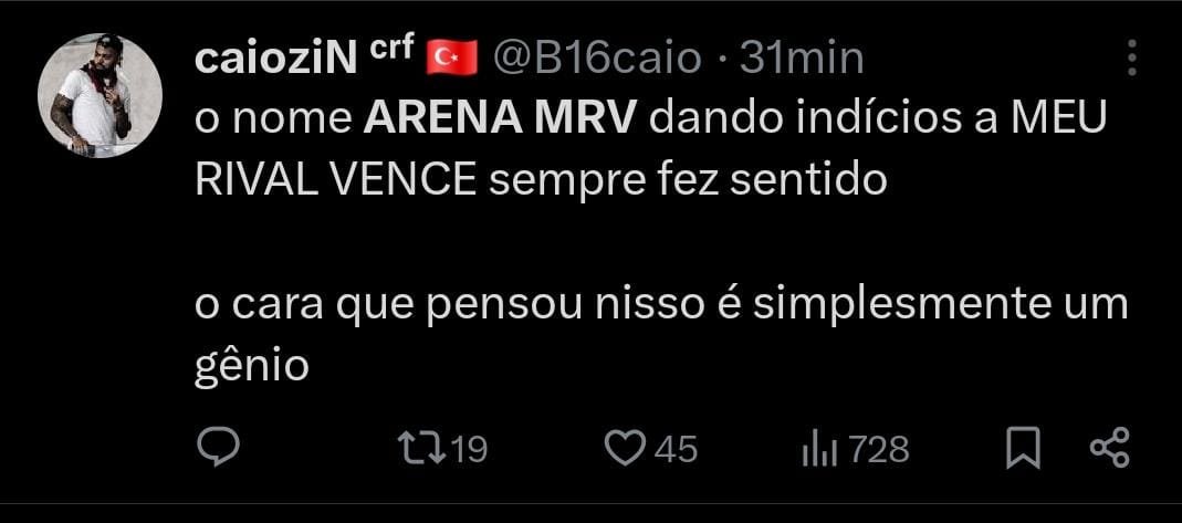 Meme da vitória do Cruzeiro sobre o Atlético