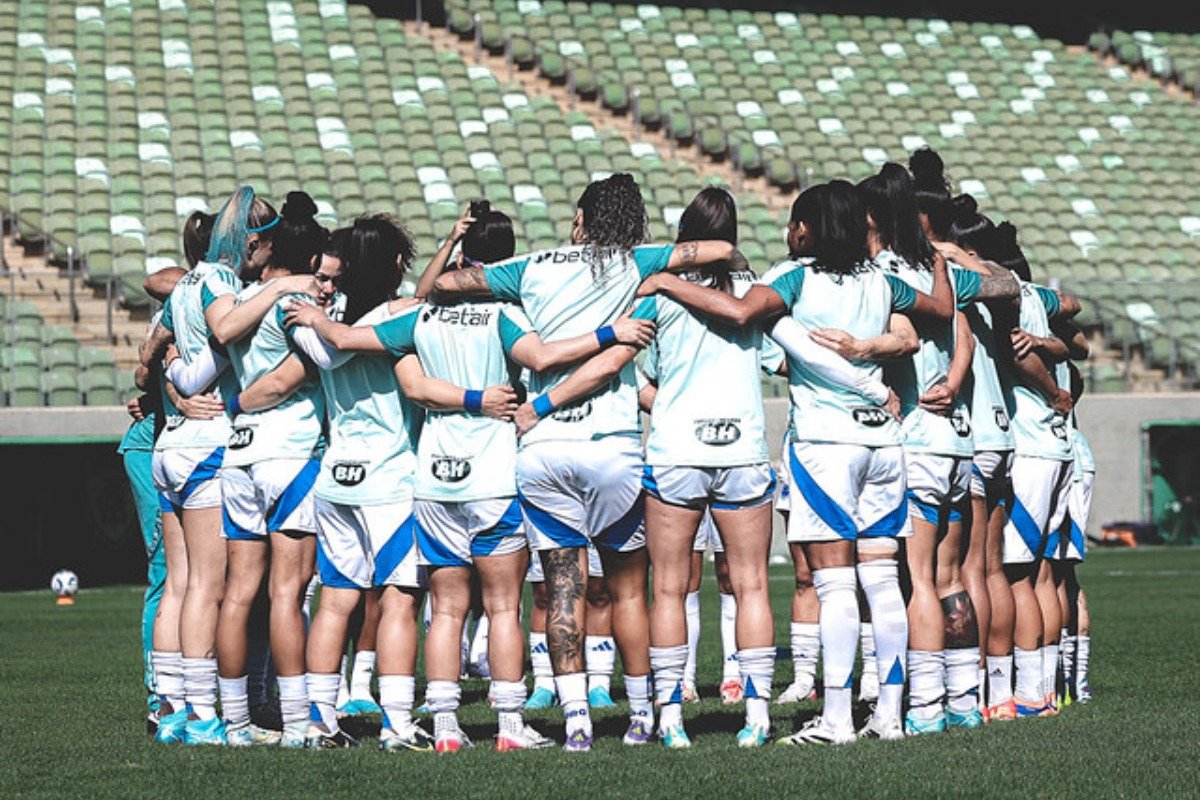 Cruzeiro feminino em jogo no Independência, pela semifinal do Brasileiro Feminino (foto: Gustavo Martins/ Cruzeiro)