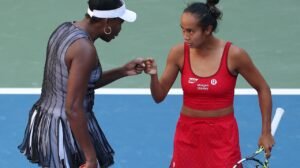 Venus Williams e Leylah Fernandez - Crédito: 